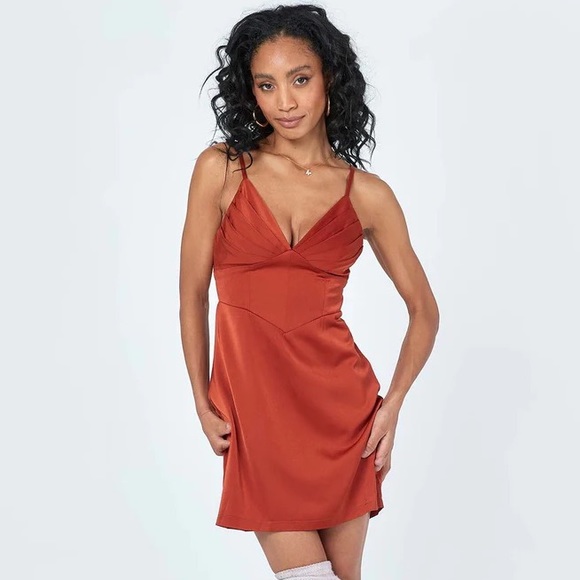 Princess Polly Rust Mini Dress - Picture 3 of 7